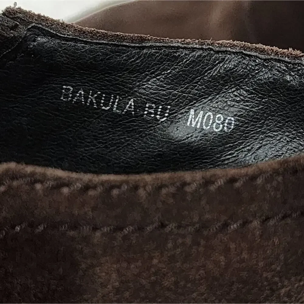 Donald J. PLINER Bakula chocolate brown suede leather boots size‎ 8